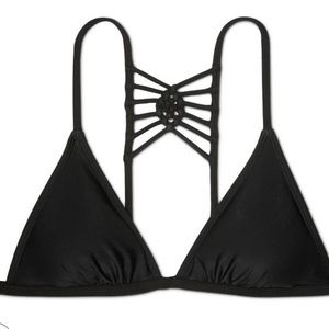 Macrame-Back Triangle Bikini Top